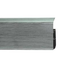 Пластиковый плинтус Royce 80 мм (2200x80x20) 333 Серебристый Жемчуг