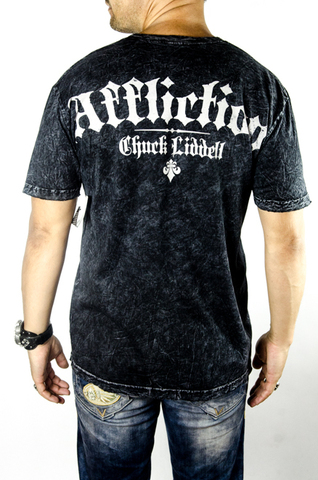 Affliction | Футболка мужская Chuck Liddell Iceman Tee Signature Series A394 спина