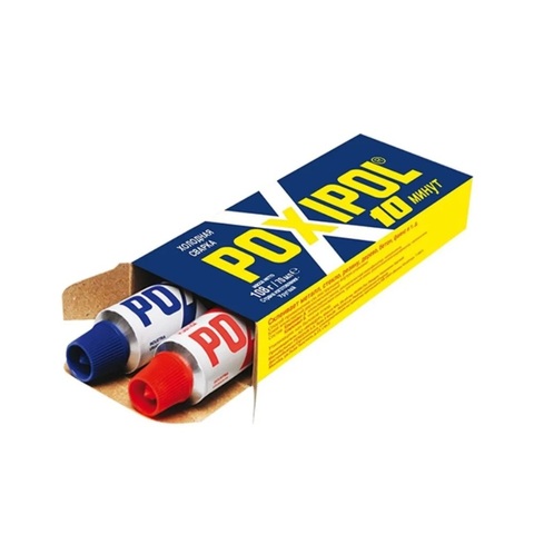 POXIPOL 69-9-715 Клей Холодная сварка POXIPOL, двухкомпонентный эпоксидный, серый, 14мл, (шт.)