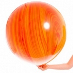 Мраморный воздушный шар 70 см. оранжевый