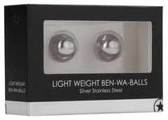 Серебристые металлические вагинальные шарики Light Weight Ben-Wa-Balls - 