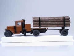UralZIS-352L gas generator Timber trailer with wood LOMO-AVM 1:43