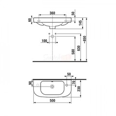 УМЫВАЛЬНИК JIKA OLYMP NEW 50x23