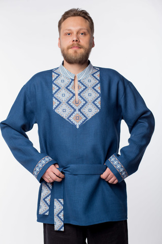 Рубаха мужская Алтайская приближенный фрагмент