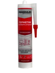 Герметик УНИВЕРСАЛЬНЫЙ силиконовый MAGNUM бесцветный, 280мл (уп - 24шт)