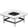 Журнальный столик Space S, 80х80 см, белый/темный камень