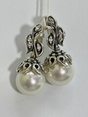 Фундук ( серьги из серебра)