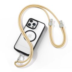 Ремешок для телефона через плечо, на запястье или на шею желтого цвета (Glaze Yellow), серия PLAZ Series Cross