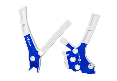 Защита рамы YZ125-250 05-24 бело-синяя