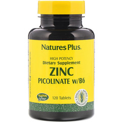Nature's Plus, Пиколинат цинка с витамином B-6, 120 таблеток