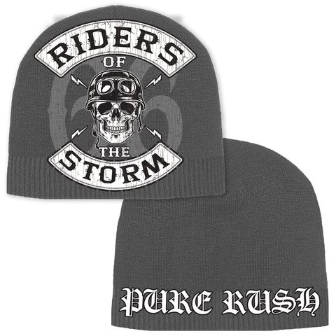 Rush Couture | Шапка мужская RIDER OF THE STORM BEANIE Grey RC213 перед и сзади