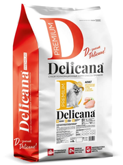 Delicana корм сухой для взрослых собак мелких пород курица, овощи