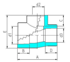 Valtec тройник переходной 32х25х32 мм полипропиленовый VTp.735.0.032025032