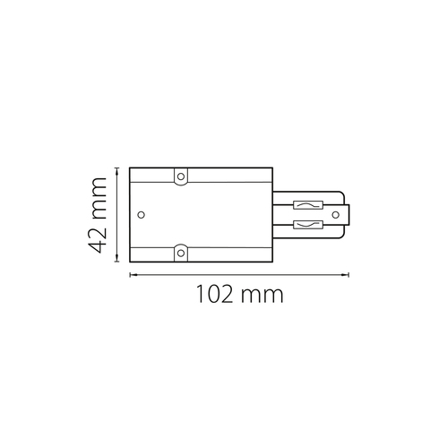 Питание боковое трековое трехфазное Barra Lightstar 504119