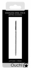 Серебристый стимулятор уретры из металла Urethral Sounding Metal Stick - 9 см. - 