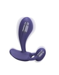 Темно-синий вибромассажер Witty P&G Vibrator with Remote Control - 