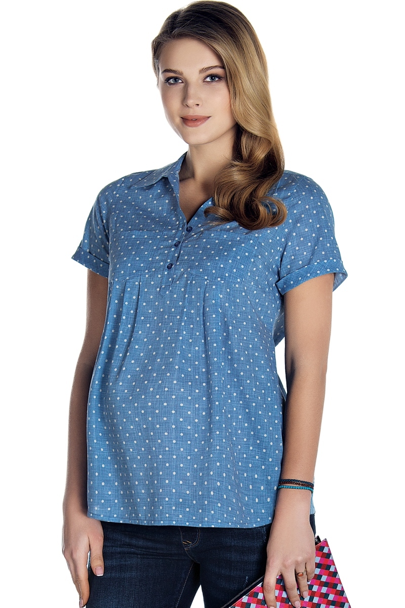 Блузка для беременных 08502 синий
