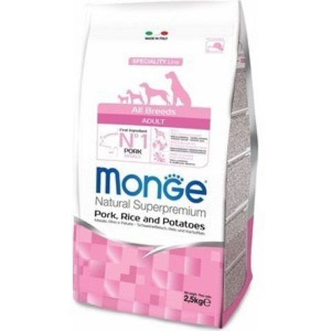 Monge Dog Speciality корм для собак всех пород (свинина с рисом и картофелем) 2,5кг