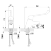 Lemark LM4606C Смеситель локтевой для раковины