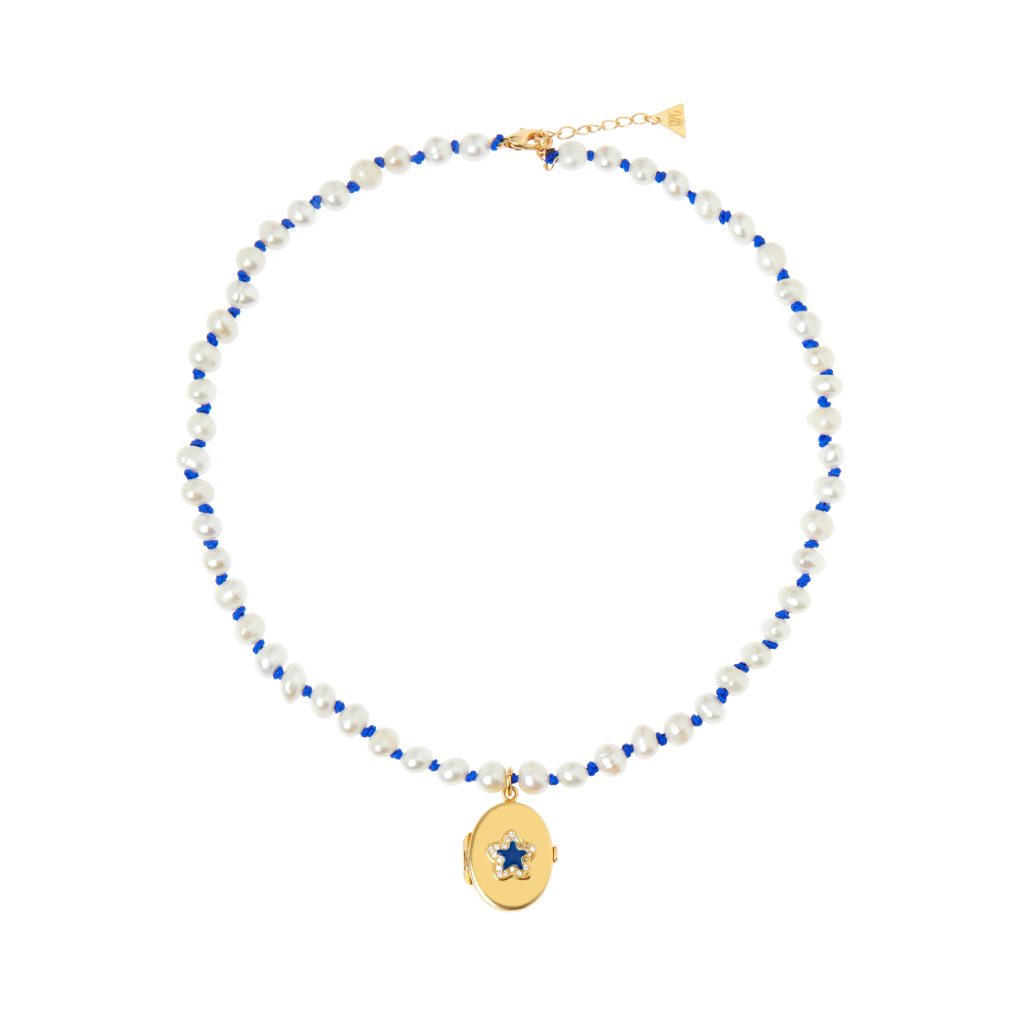 WILHELMINA GARCIA Колье Stardust Locket Knitted Necklace – Blue