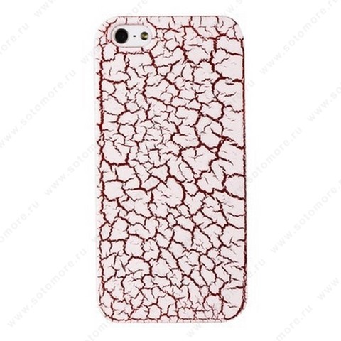 Накладка для iPhone SE/ 5s/ 5C/ 5 в виде шпаклевки красная