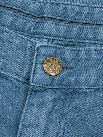 Плотные джинсы цвета синего денима  из премиального хлопка