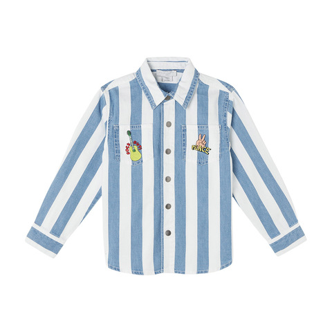 Рубашка Stella McCartney Kids Blue White Stripes