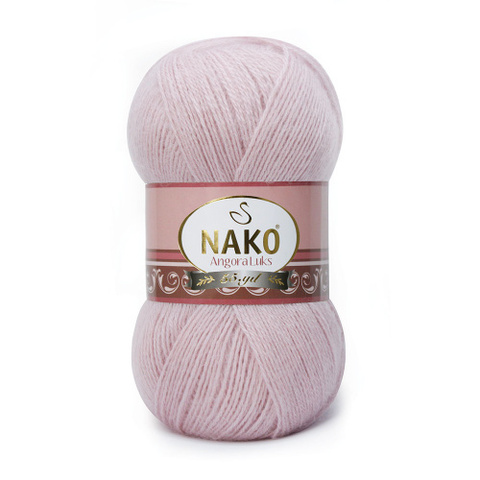 Пряжа Nako Angora Luks 10639 пудра (уп. 5 мотков)