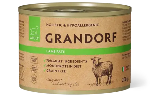 Grandorf Dog консервы для собак паштет из ягненка 200г