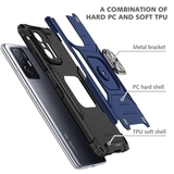 Противоударный чехол Strong Armour Case с кольцом для Xiaomi 11T, 11T Pro (Синий)