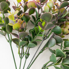 №3 Эвкалипт искусственный, шаровидный, сиреневый, 35 см., набор 2 букета.