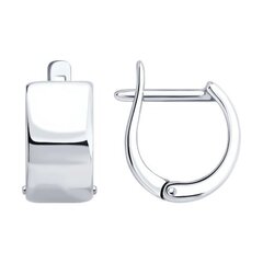 Серьги-конго широкие, базовые из серебра 925 пробы