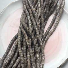 Ракушечник, бусины хейши цвет Серо-коричневый, 5 мм, 1/2 нити К043