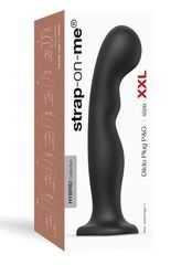 Черная насадка Strap-On-Me Dildo Plug P&G size XXL - 