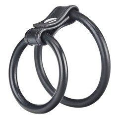 Двойное эрекционное кольцо на пенис и мошонку - 