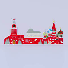 Декоративно-развивающая панель патриотического воспитания «Кремлевская площадь»