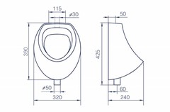 ПИССУАР ROSA МИНИ в комплекте