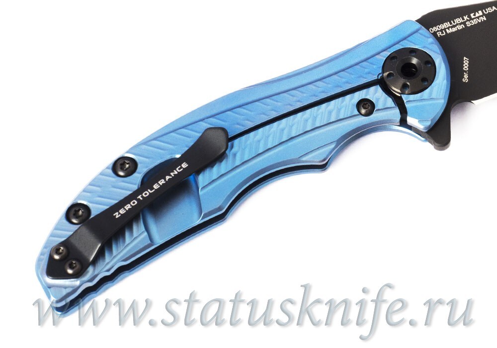 Нож Zero Tolerance 0609BLUBLK First 7 RJ Martin