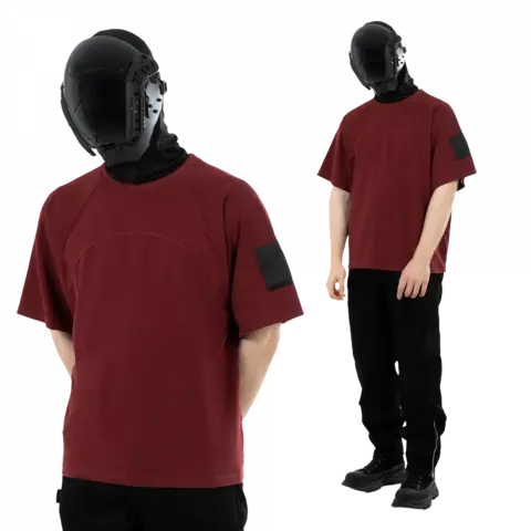 Футболка Heartz «Waveform» Raglan Kimono бордовая