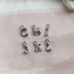 Буква L, родий, 13 мм, 1 шт, П712