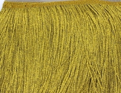 Тесьма текстиль бахрома люрекс, ш. 15 см, золото