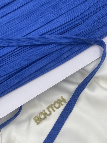 Шнур синий плоский метражом 12 мм