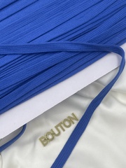 Шнур синий плоский метражом 12 мм