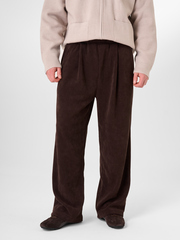 Шоколадные велюровые брюки LEROY