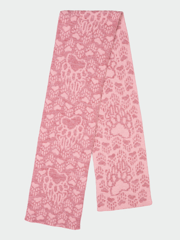 Шарф «Медвежий След» розового цвета (Без бахромы)