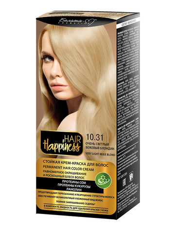 Белита-М Hair Happiness Крем-краска д/волос аммиачная №10.31 светлый бежевый блондин