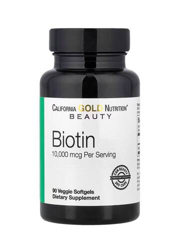 California Gold Nutrition, Биотин, 10,000 мкг, 90 вегетарианских капсул