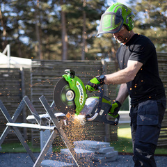 Бетонорез Greenworks PC141 82V (350 мм) аккумуляторный, без АКБ и ЗУ