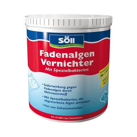 Препарат против нитевидных с водорослей в пруду Soll FadenalgenVernichter 1Kg