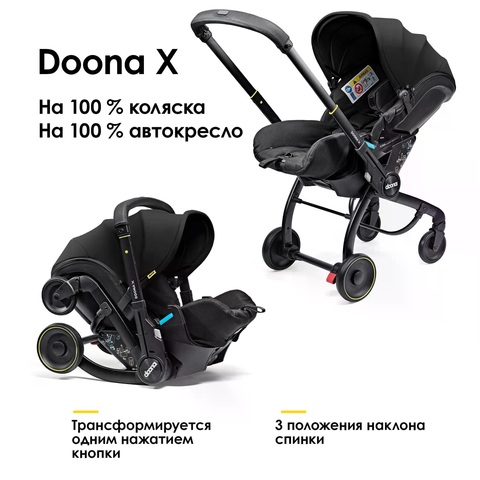 Коляска и Автокресло Doona X / Nitro Black